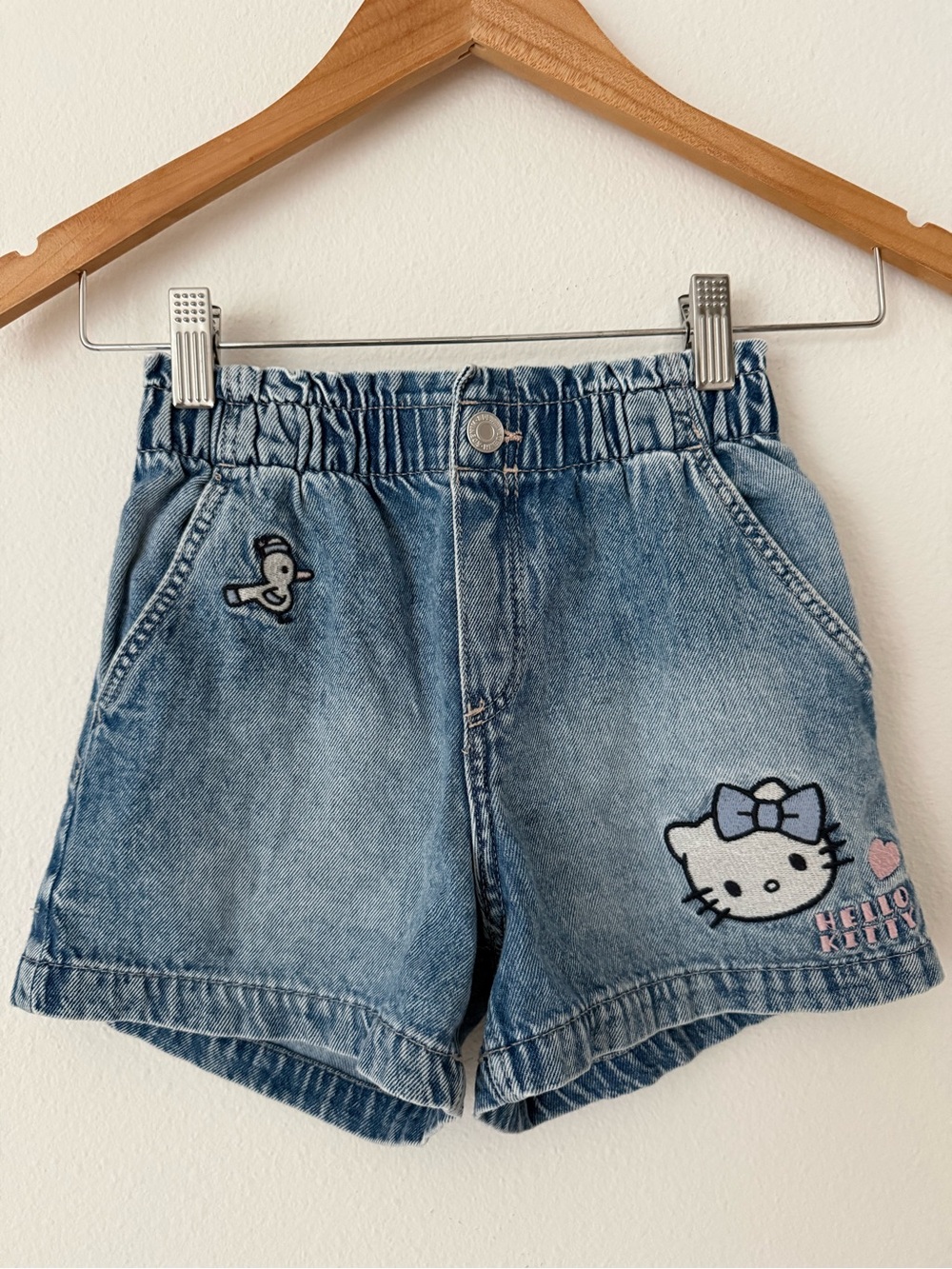 Hello Kitty Girls' Light Blue Denim Shorts size 7-8